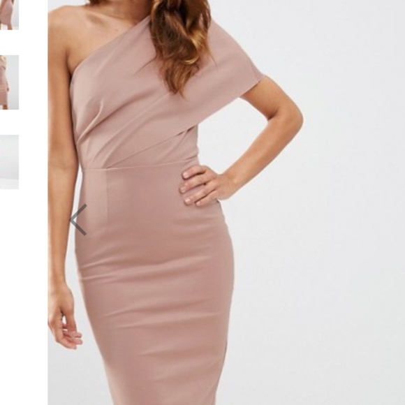 ASOS Dresses & Skirts - ASOS NWT one shoulder blush pink dress SZ 4